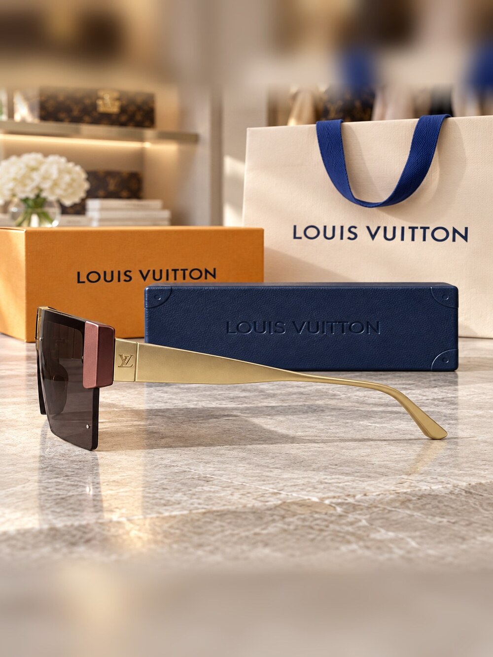 Louis Vuitton Square Shield Sunglasses - Picture 3 of 6